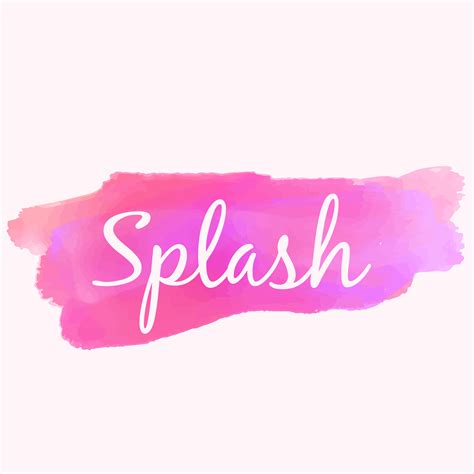 Watercolor Paint Splash In Pink Color Vector Design Illustration