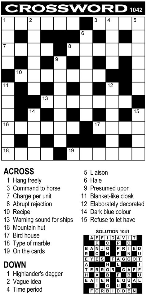 Quick Standard Crossword 11x11 — Knight Features Content Worth Sharing