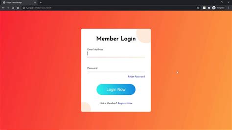 Responsive Login Form With Animated Placeholder Text Using Html Css