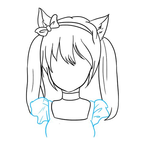 Cute Drawings Anime Easy How To Draw An Anime Cat Girl Really Easy