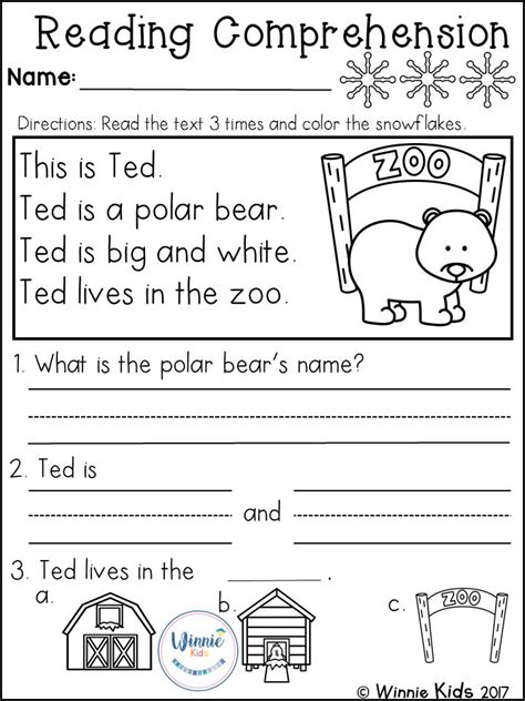 Reading Kindergarten Worksheets Free Printables