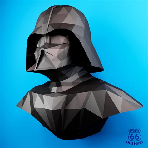 Papercraft Star Wars Make Your Own Darth Vader Trophy Etsy