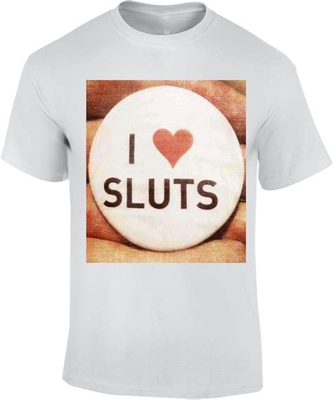 I Love Sluts Xx Large T Shirt Herren Amazon De Fashion