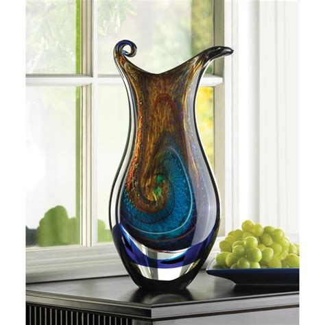 Art Glass Teardrop Art Glass Vase Glass Flower Vases Glass Art Sculpture