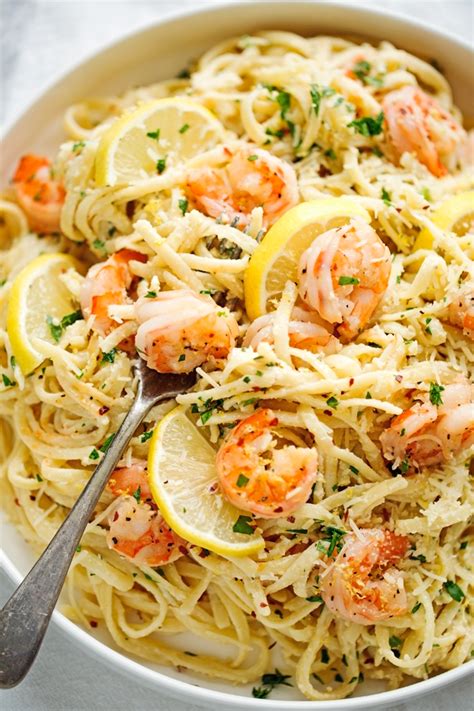 Do not fry them long enough to change their i add shrimp shortly after adding the cream. Shrimp Pasta with Lemon Cream Sauce | Little Spice Jar