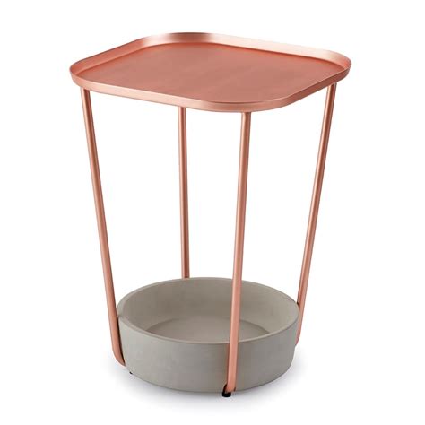 Discover the design world's best copper side tables at perigold. Umbra Tavalo Side Table | Concrete/Copper | Black by Design