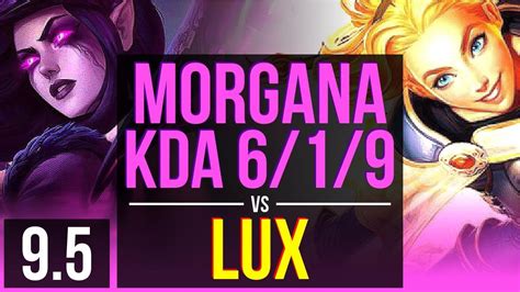 Morgana Vs Lux Mid Kda 619 Euw Diamond V95 Youtube