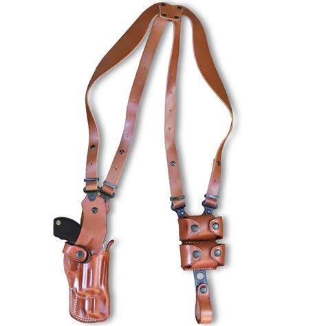 Buy Premium Leather Vertical Shoulder Holster System With Double Speed