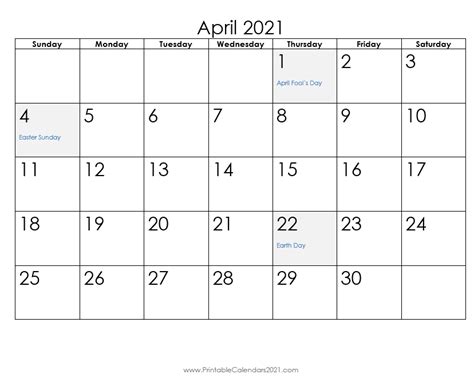 Are you looking for the month of april calendar to download and print for free? Printable Calendar April 2021, Printable 2021 Calendar with Holidays