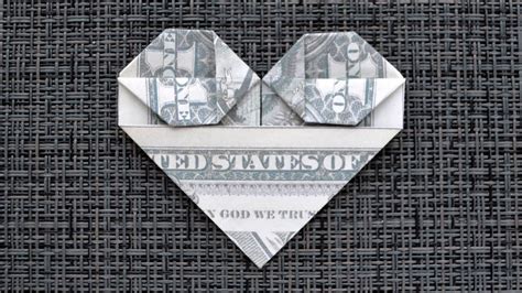 My Money Heart Easy T For Valentines Day Dollar Origami