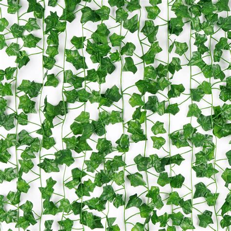 Artflower 12 Pcs 84ft Artificial Ivy Leaf Plants Fake Ivy Leaves Garland Greenery Garland