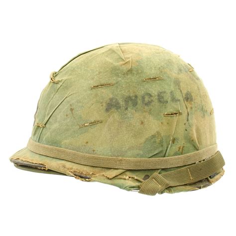 Original Us Wwii Vietnam War M1 Helmet With 1964 Dated Usmc Cover