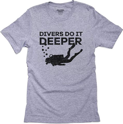 Divers Do It Deeper Scuba Diving Funny Pun Mens T Shirt
