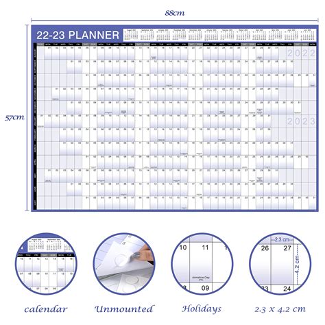 2022 2023 Wall Planner A1 Large Academic Wall Planner 20222023 With