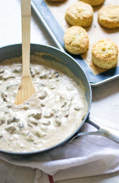 Meatless Monday Buttermilk Biscuits And Mushroom Gravy