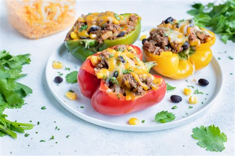 Mexican Stuffed Bell Peppers Recipe Evolving Table