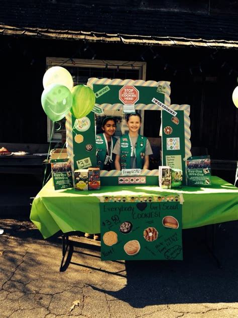 Troop At Their Girl Scout Cookie Booth Blingmybooth Girlscoutcookies Girl Scout