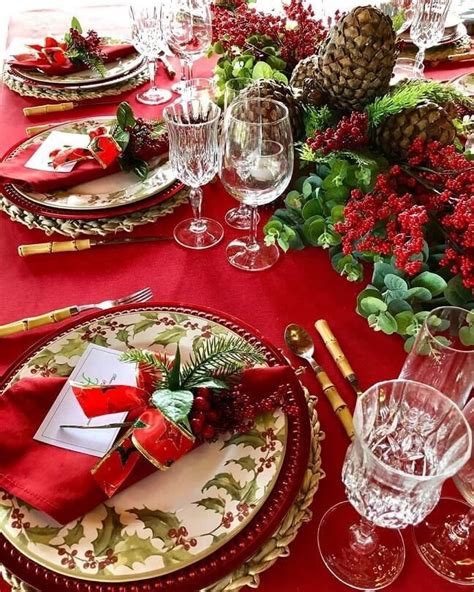 15 Simple And Elegant Christmas Table Setting Ideas Christmas Dinner