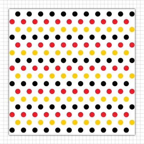 Black Red And Yellow Digital Paper Polka Dots Chevrons