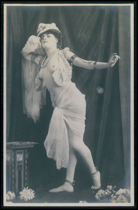 French Nude Woman Arab Style Slave Girl Original Early S Photo Postcard Ebay