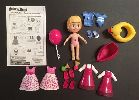Masha And The Bear Snap N Fashion 1 Doll Playset With Three Outfits 1961724458