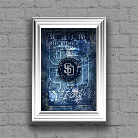 San Diego Padres Poster San Diego Padres Artwork T Padres Layered