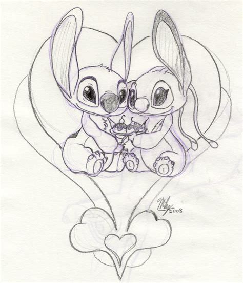 Coloriage Stitch Et Angel  Coloriage