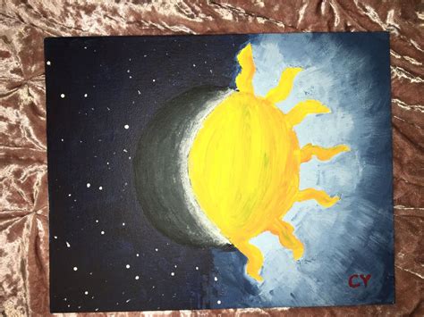 Sun And Moon Painting By Carcia Moon Painting Painting Easy Paintings