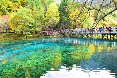 Jiuzhaigou National Park Located In The North Of Sichuan Province In