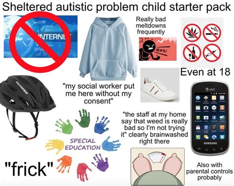 Sheltered Autistic Problem Child Starter Pack Really Bad Even At 18 My