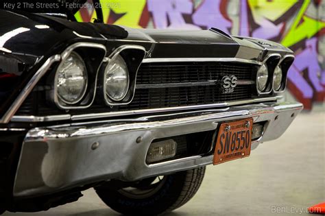 Front Grill Of Black 69 Chevelle Ss