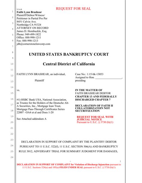 United States Bankruptcy Court Central District Of California