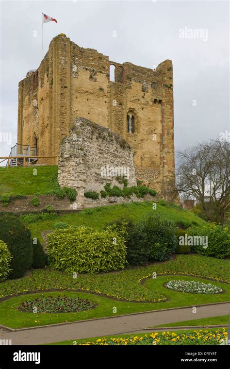 The Keep And Castle Grounds Guildford Surrey England Uk Stock Photo