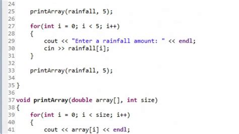This is the c programming questions and answers section on functions with explanation for various interview, competitive examination and entrance test. C++ Programming: Passing Arrays to Functions - YouTube