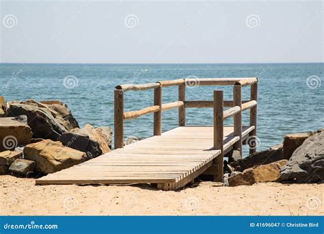 Wooden Jetty At The Seaside Stock Image Image Of Sand Wooden 41696047