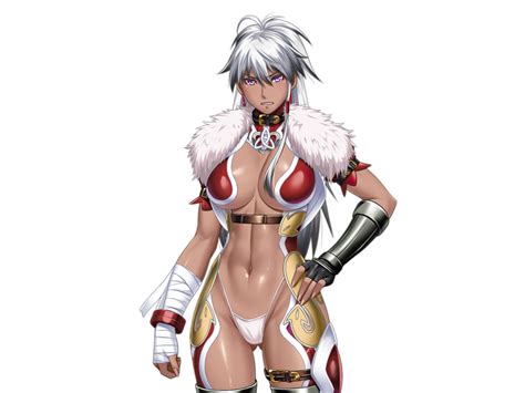 rule 34 aishu folzwart dark skin gray hair large breasts muscles revealing clothes seikishi