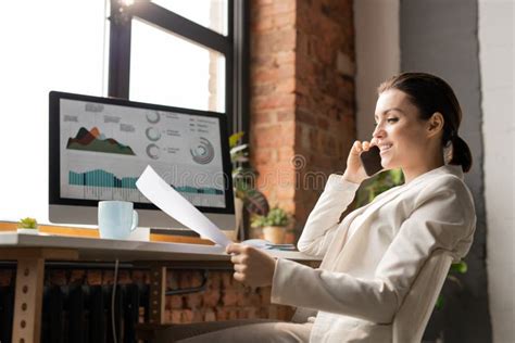 Happy Accountant Stock Photo Image Of Smiling Businesswoman 102523180