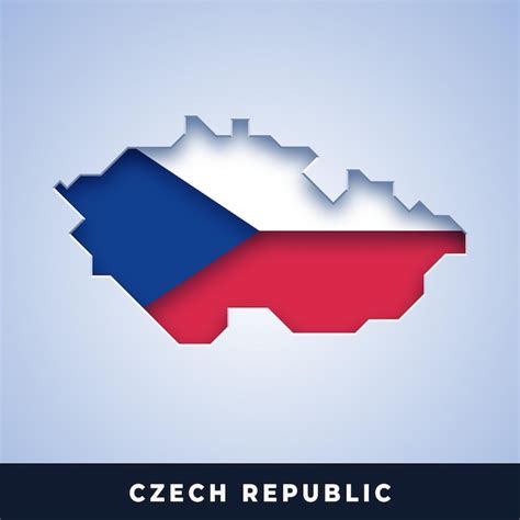 Premium Vector Map Of Czech Republic With Flag
