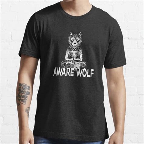 Aware Wolf Meditating Werewolf T Shirt By Jitterfly Redbubble