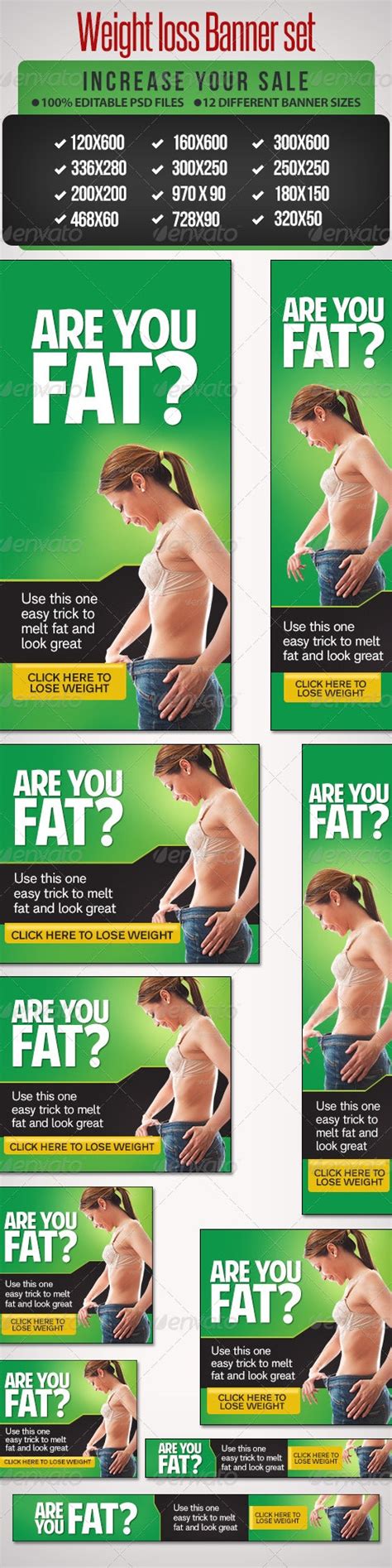 Weight Loss Banner Set 10 By Kimpio Graphicriver