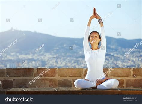 Woman Seated Yoga Pose On Amazing Stock Photo 224331223 Shutterstock