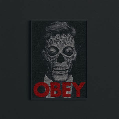 They Live Movie Poster Obey Typographic Script Print Etsy
