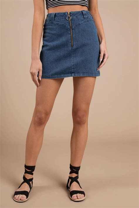 Finders Keepers Mini Skirts Womens Finders Keepers Slide Blue Denim