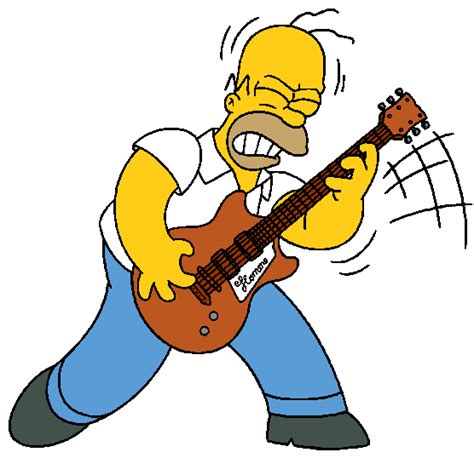 Homer Simpson Guitar Png Clip Art Library