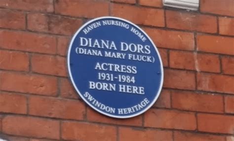 Diana Dors Blue Plaque Born Again Swindonian