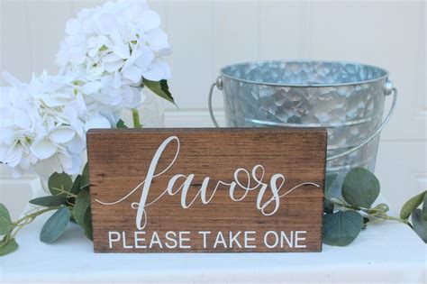 Favor Sign Wedding Favor Sign Favor Table Sign Etsy