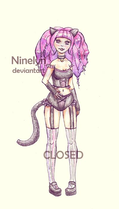 Closed Lingerie Pastel Goth Neko Adoptable By Ninelyn On Deviantart