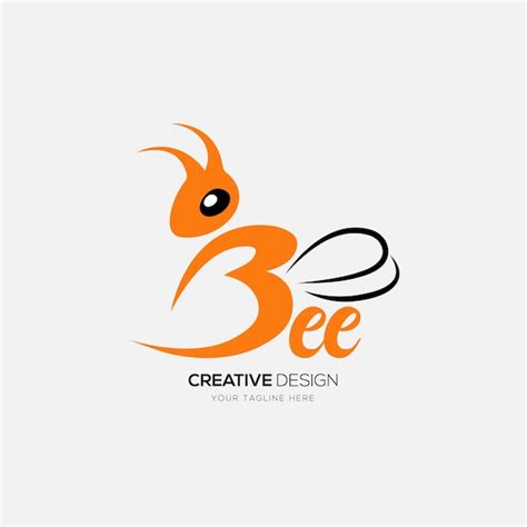 Premium Vector Bee Creative Honey Business Typographic Logo