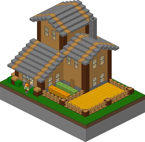 Heres An Isometric Pixel Art House I Made Minecraft