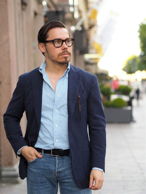 Navy Blue Sport Coat With Jeans Simple And Casual Sport Coat Outfit